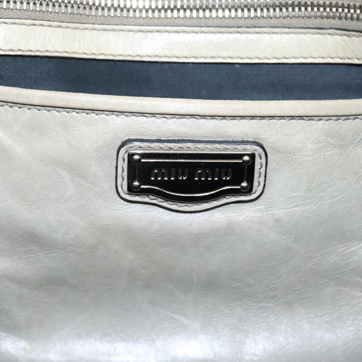 Miu Miu Bow Satchel Cervo Leather, Beige, Leather, Handbag