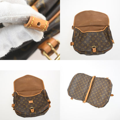 Louis Vuitton Saumur Monogram, Brown, Leather, Shoulder Bag