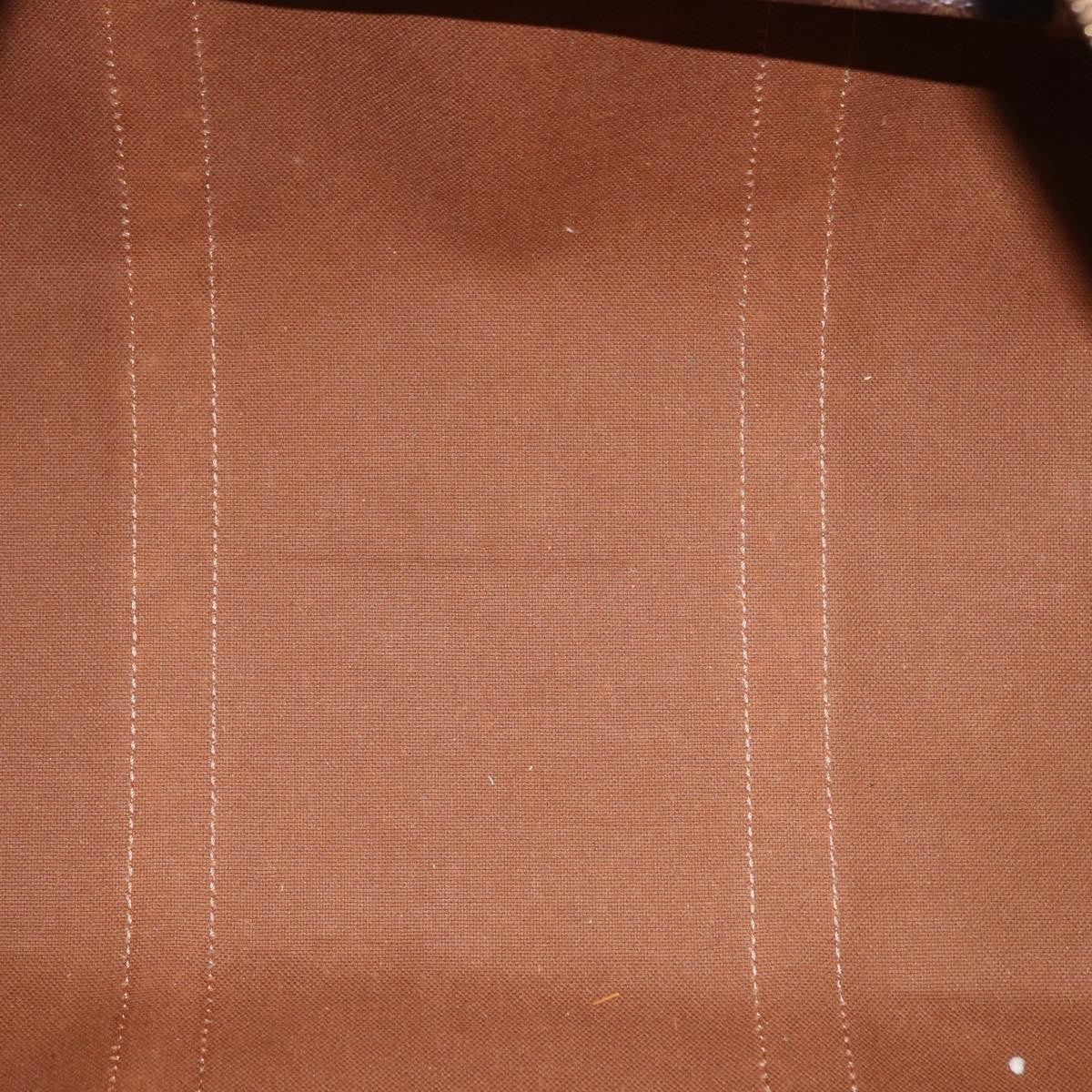 Celine Vintage Duffle Macadam Coated Canvas, Brown, Canvas, Handbag