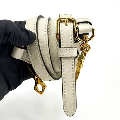 Gucci Horsebit 1955 Top Handle GG Coated Canvas with Leather, White, Canvas, Handbag