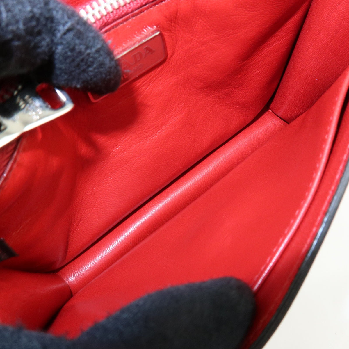 Prada Wallet on Strap City Calfskin, Black, Leather, Crossbody Bag