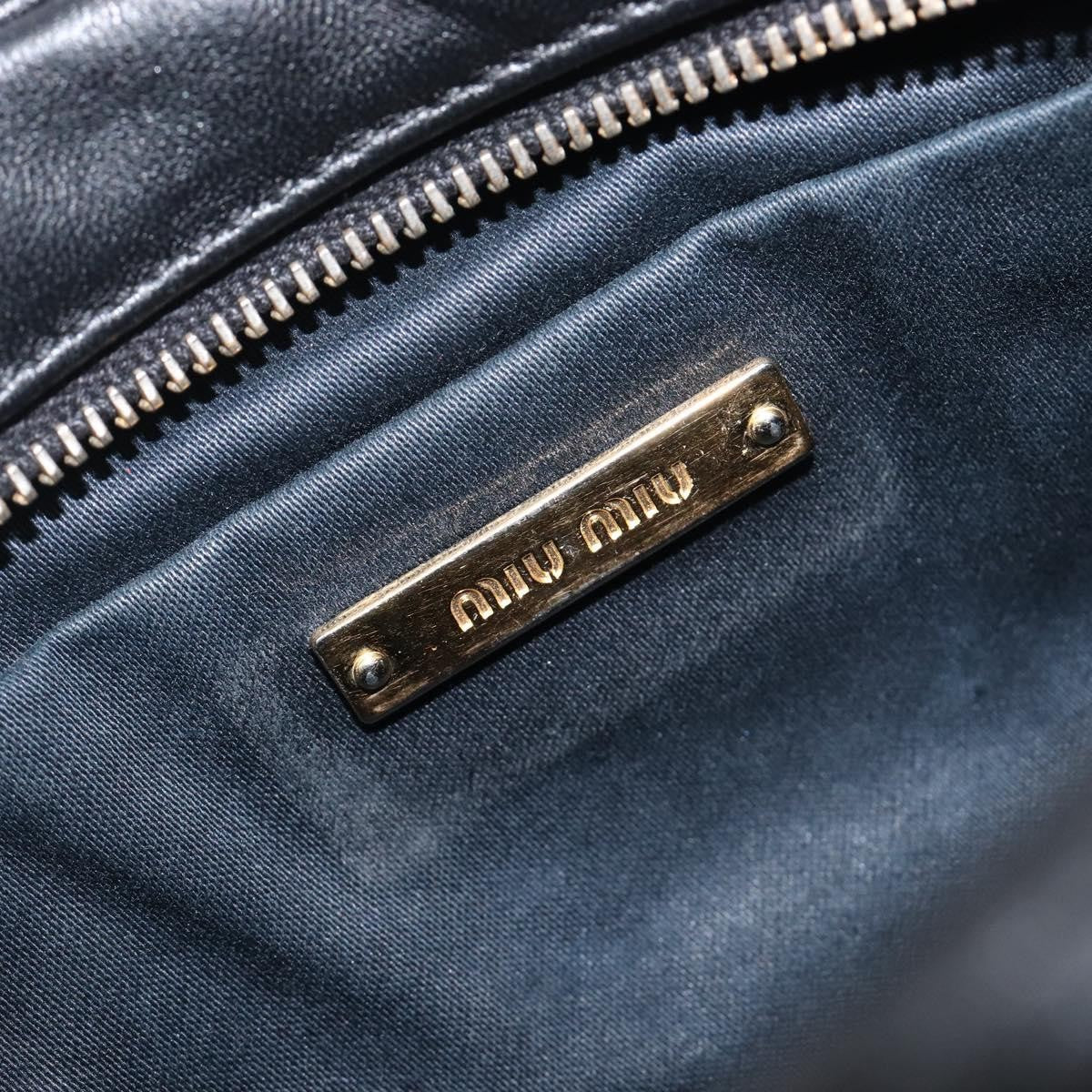 Miu Miu Shoulder Matelasse Leather, Black, Leather, Shoulder Bag