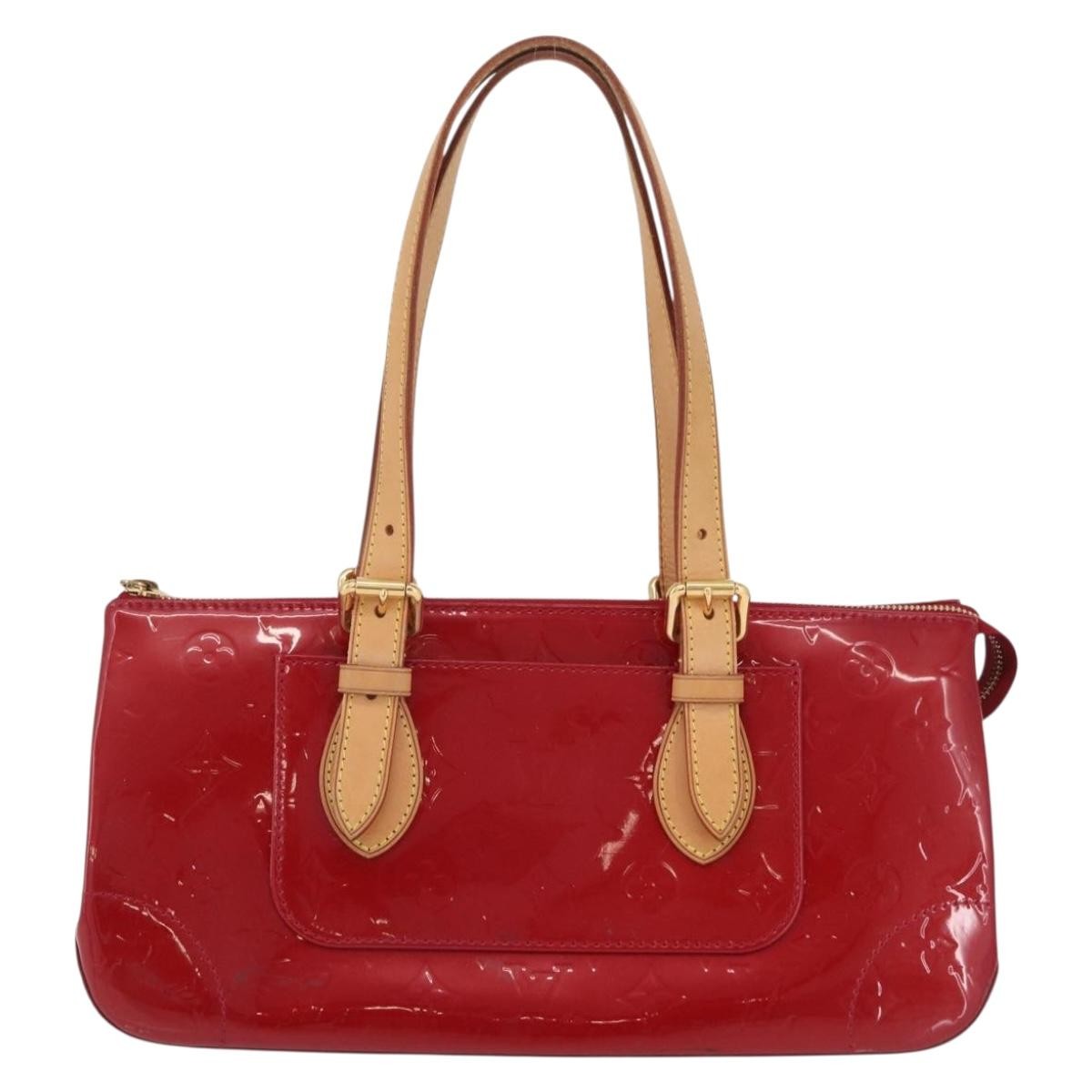 Louis Vuitton Rosewood Avenue Monogram Vernis, Red, Patent Leather, Handbag