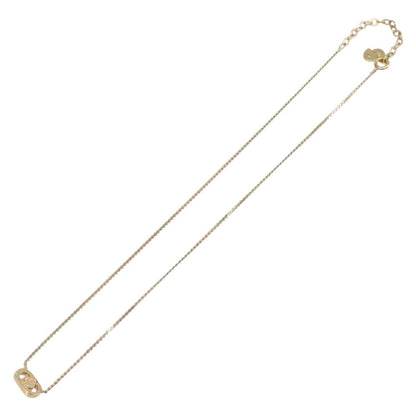 Christian Dior CD Oval Pendant Necklace Metal, Gold, Metal, Necklace