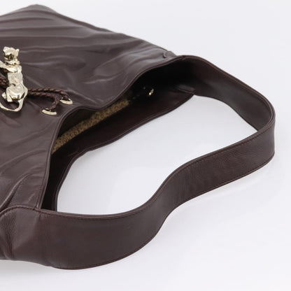 Cartier Panthère Shoulder Leather, Brown, Leather, Shoulder Bag