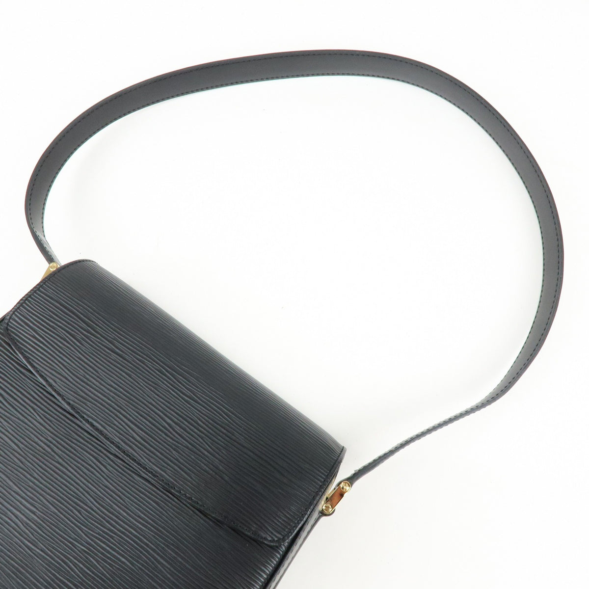 Louis Vuitton Buci Epi Leather, Black, Leather, Handbag