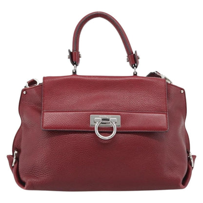 Salvatore Ferragamo Sofia Satchel Leather, Red, Leather, Handbag
