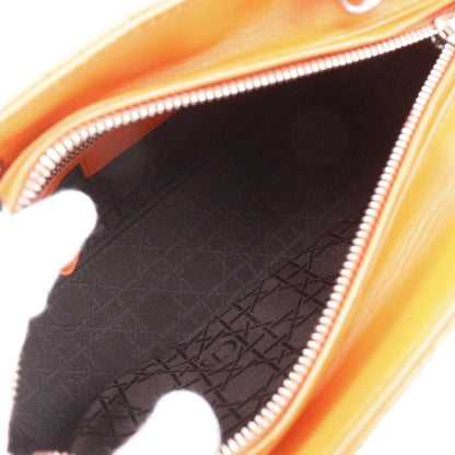 Christian Dior Lady Dior Cannage, Orange, Leather, Handbag