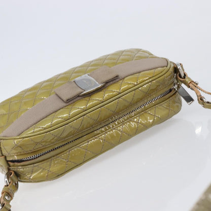 Salvatore Ferragamo Vala Patent Leather, Green, Patent Leather, Shoulder Bag