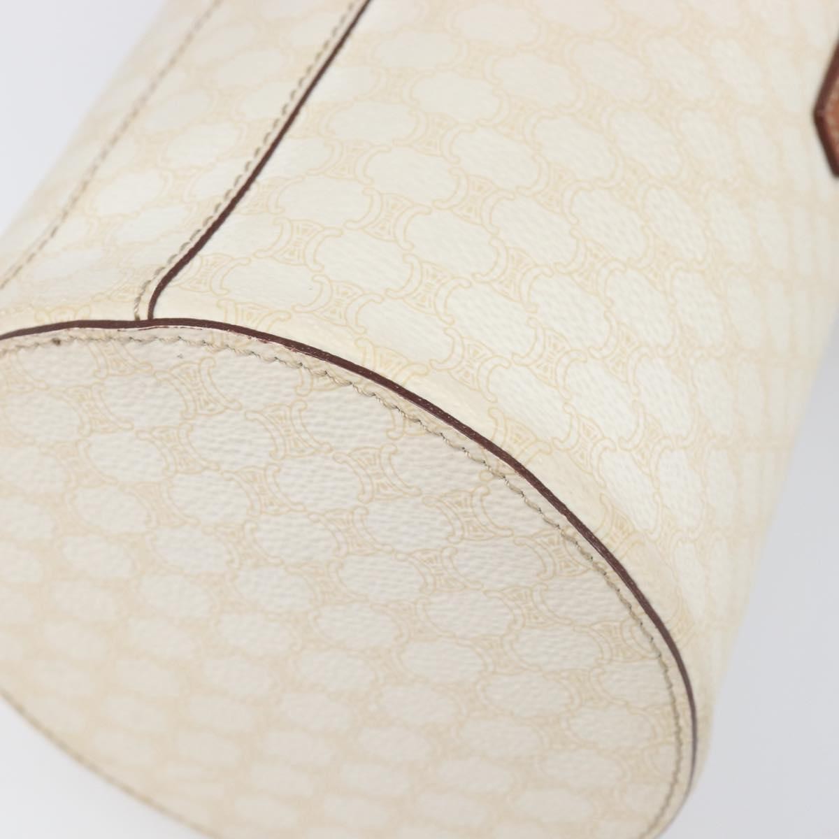 Celine Vintage Macadam Canvas, Beige, PVC, Shoulder Bag