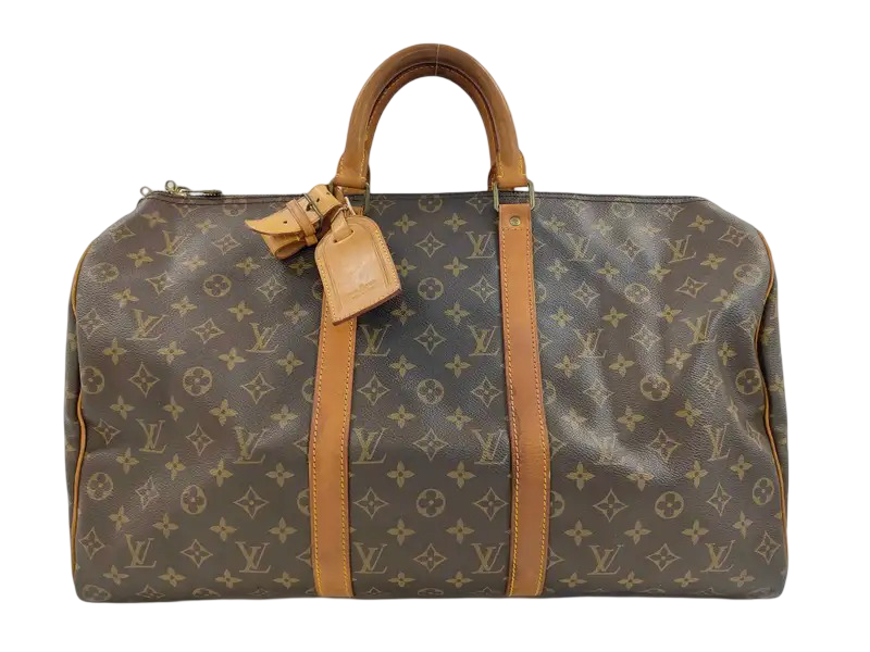 Louis Vuitton Keepall Monogram Canvas, Brown, Canvas, Travel Bag