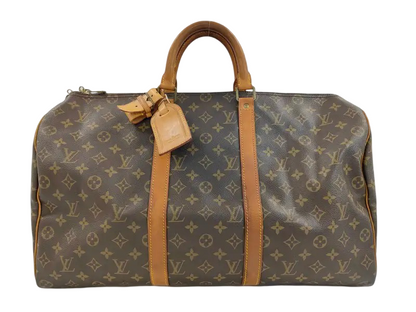 Louis Vuitton Keepall Monogram Canvas, Brown, Canvas, Travel Bag