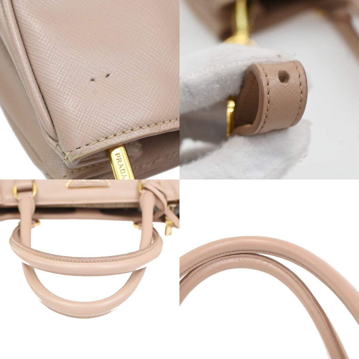 Prada Gardener's Saffiano Leather, Pink, Leather, Tote Bag