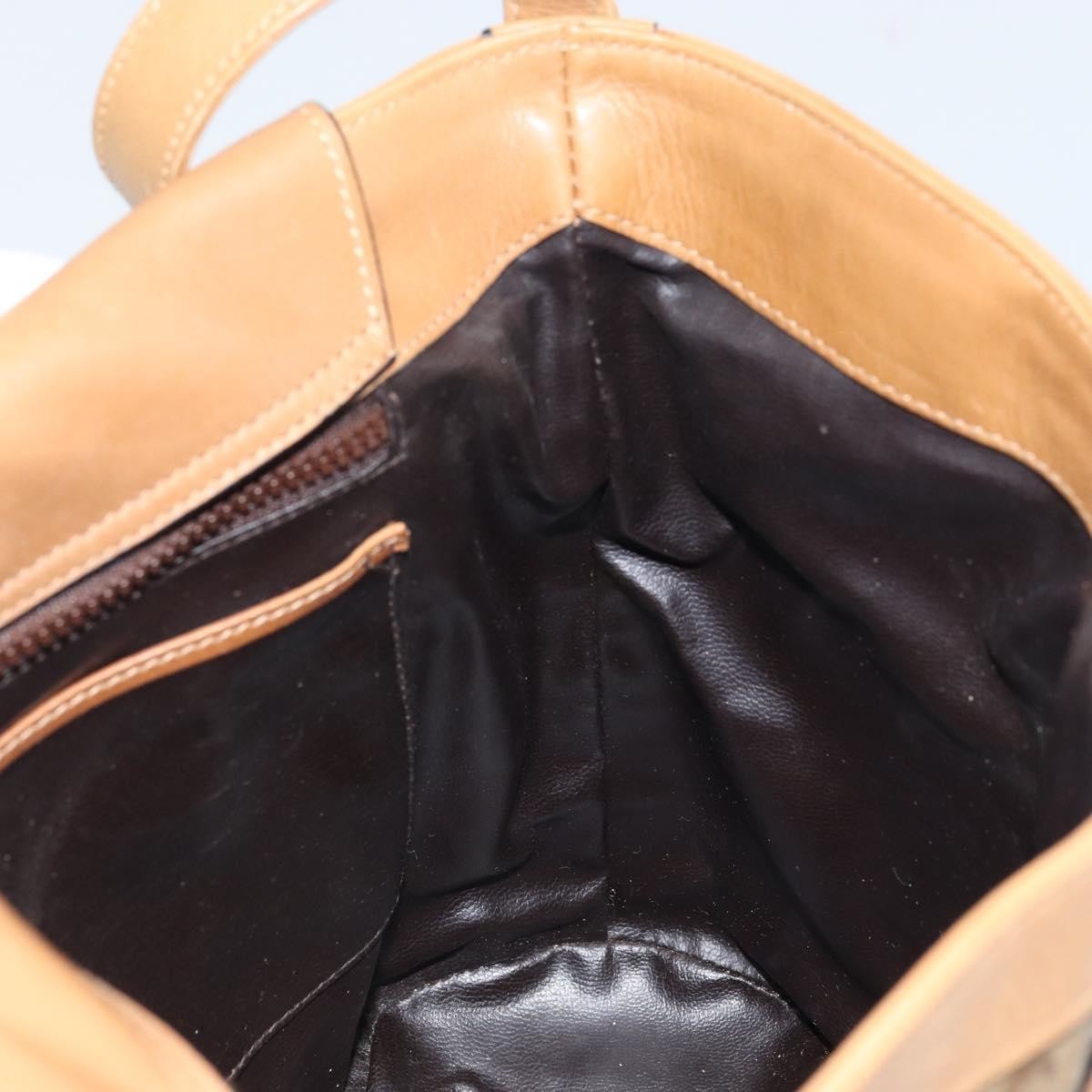 Celine C Sulky Canvas and Leather, Beige, Canvas, Shoulder Bag