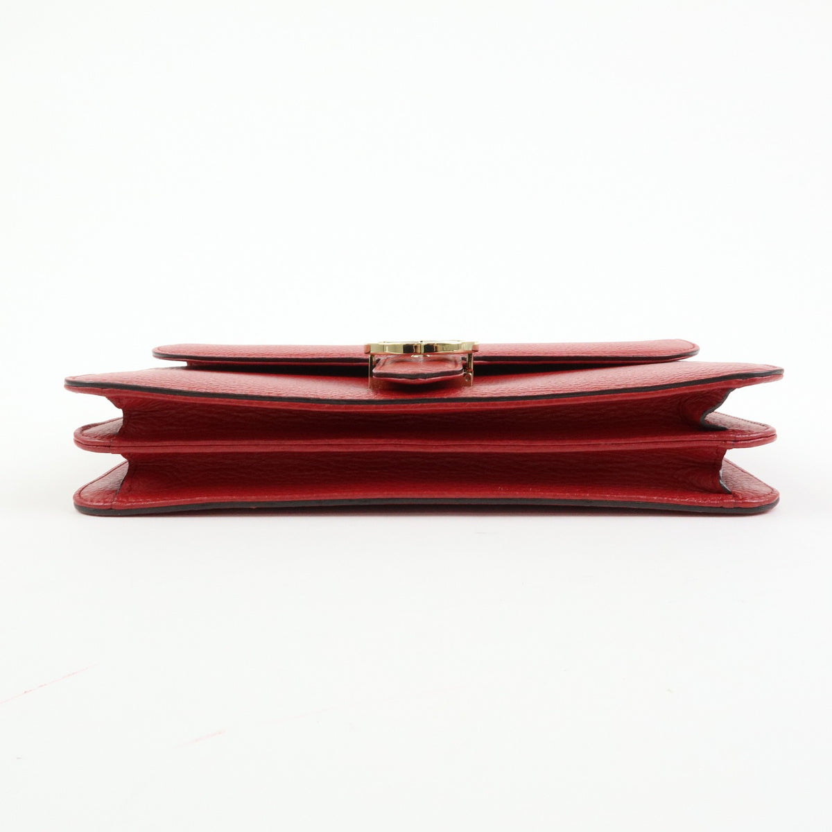 Gucci Interlocking Leather, Red, Leather, Shoulder Bag