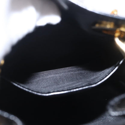 Celine Shoulder Leather, Black, Leather, Shoulder Bag