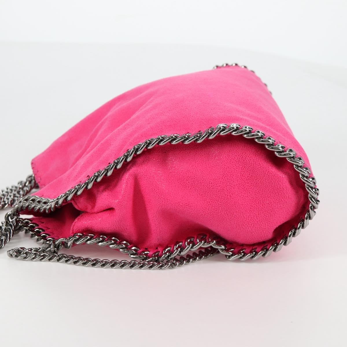 Stella McCartney Falabella Fold Over Suede, Pink, Suede, Shoulder Bag