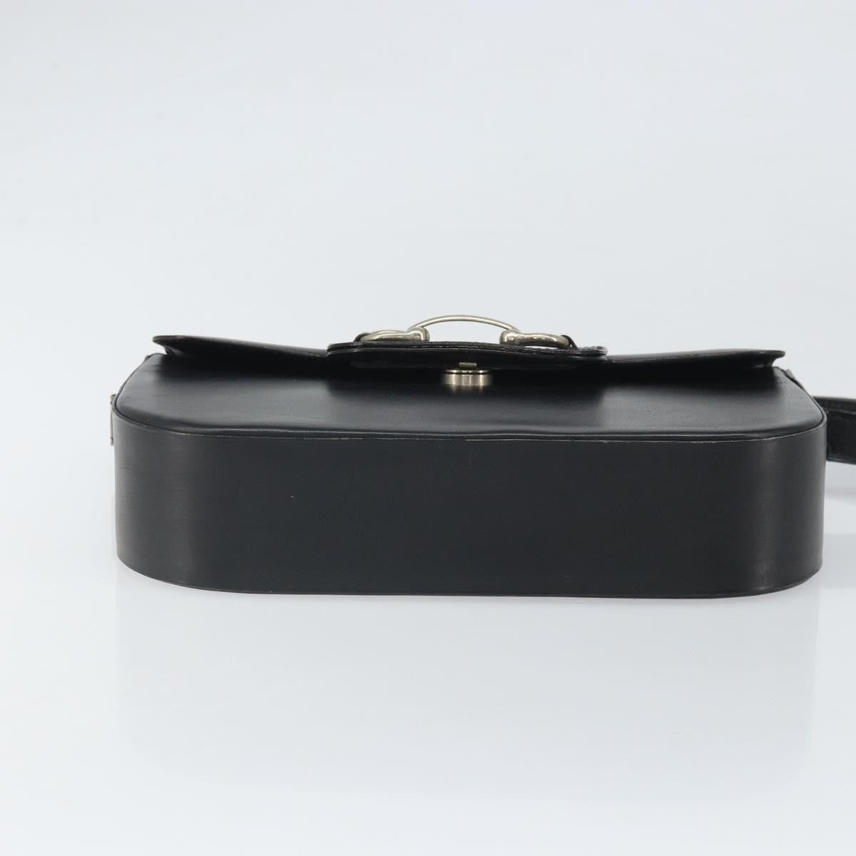 Christian Dior Shoulder Leather, Black, Leather, Shoulder Bag