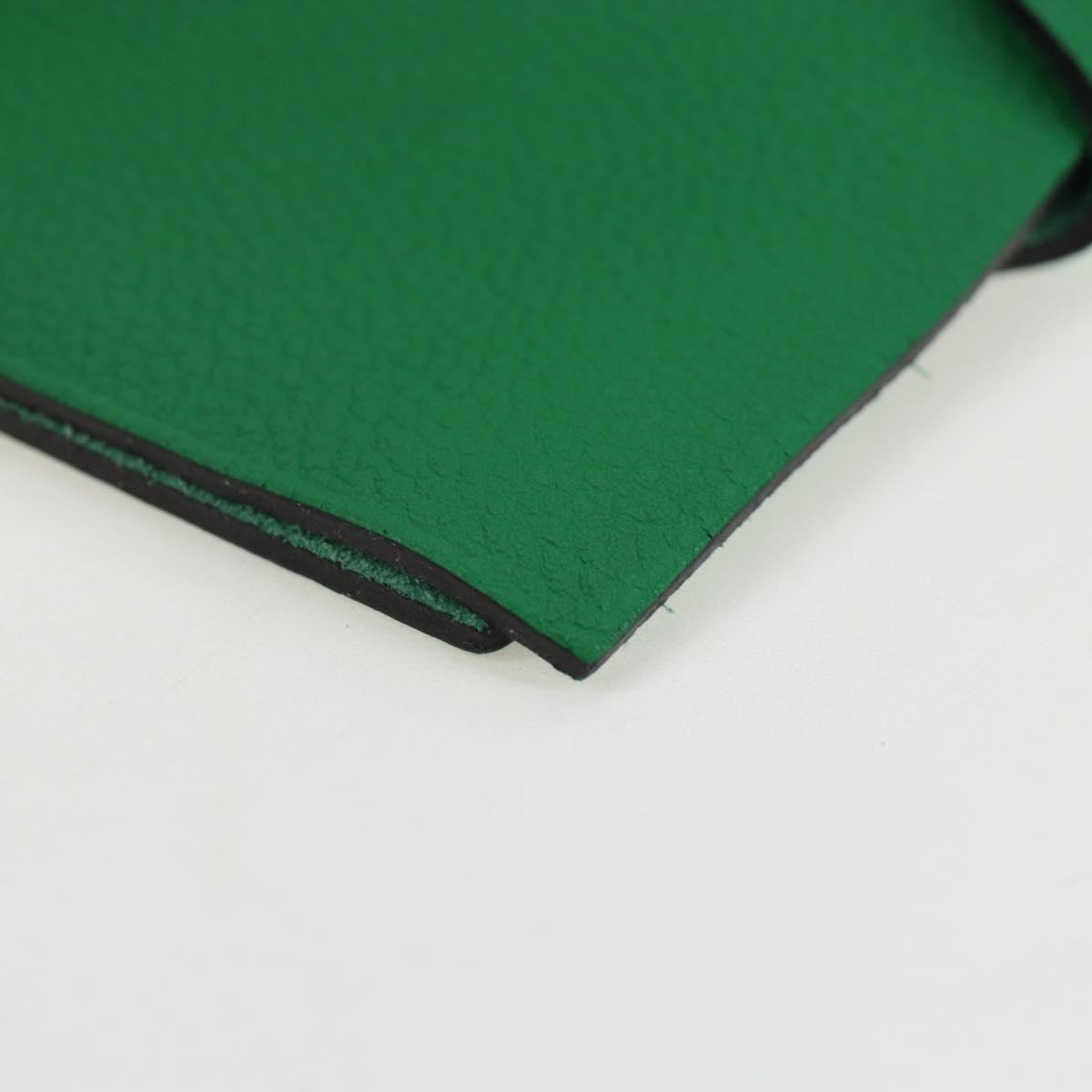 Hermes Ulysse Agenda Cover Leather, Green, Leather, Wallet