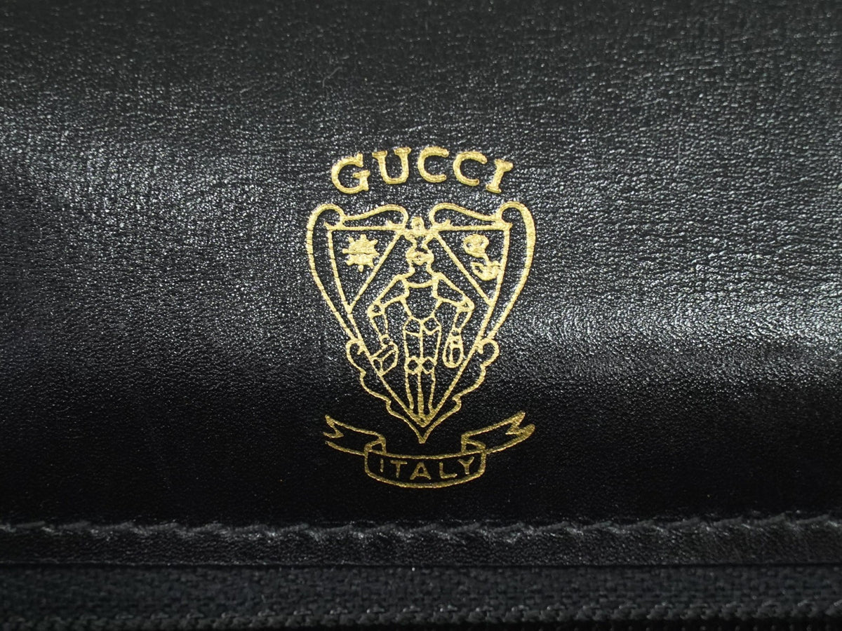 Gucci Shoulder Leather, Black, Leather, Shoulder Bag