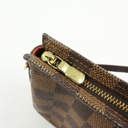 Louis Vuitton Trousse Make Up Damier, Brown, Canvas, Clutch