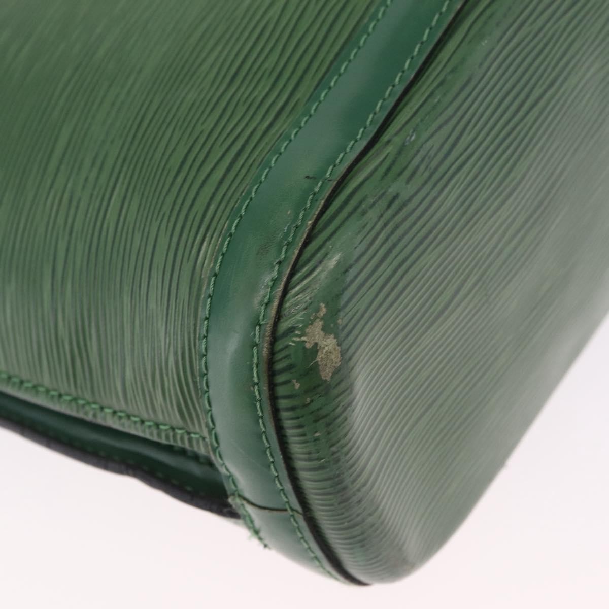 Louis Vuitton Lussac Epi Leather, Green, Leather, Handbag