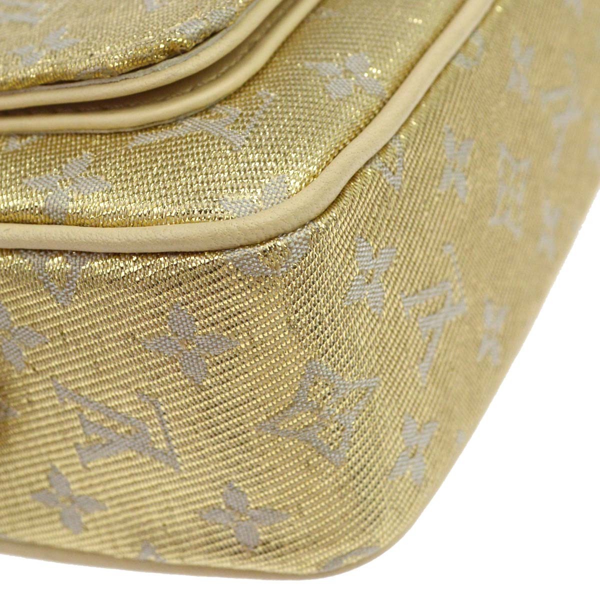 Louis Vuitton McKenna Mini Lin, Gold, Canvas, Shoulder Bag