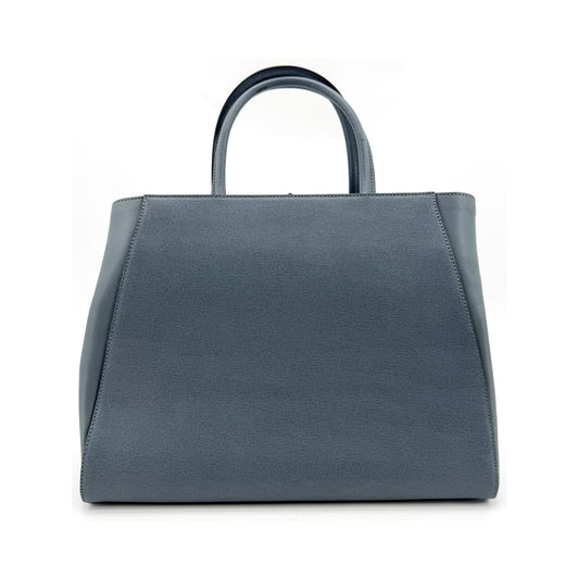 Fendi 2Jours Leather, Blue, Leather, Handbag