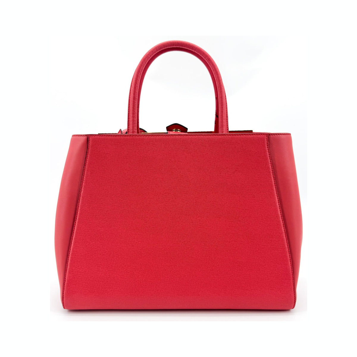 Fendi 2Jours Leather, Red, Leather, Handbag