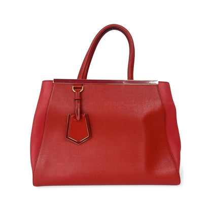 Fendi 2Jours Patent, Red, Leather, Handbag