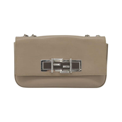Fendi 3Baguette Convertible Calfskin, Beige, Leather, Crossbody Bag