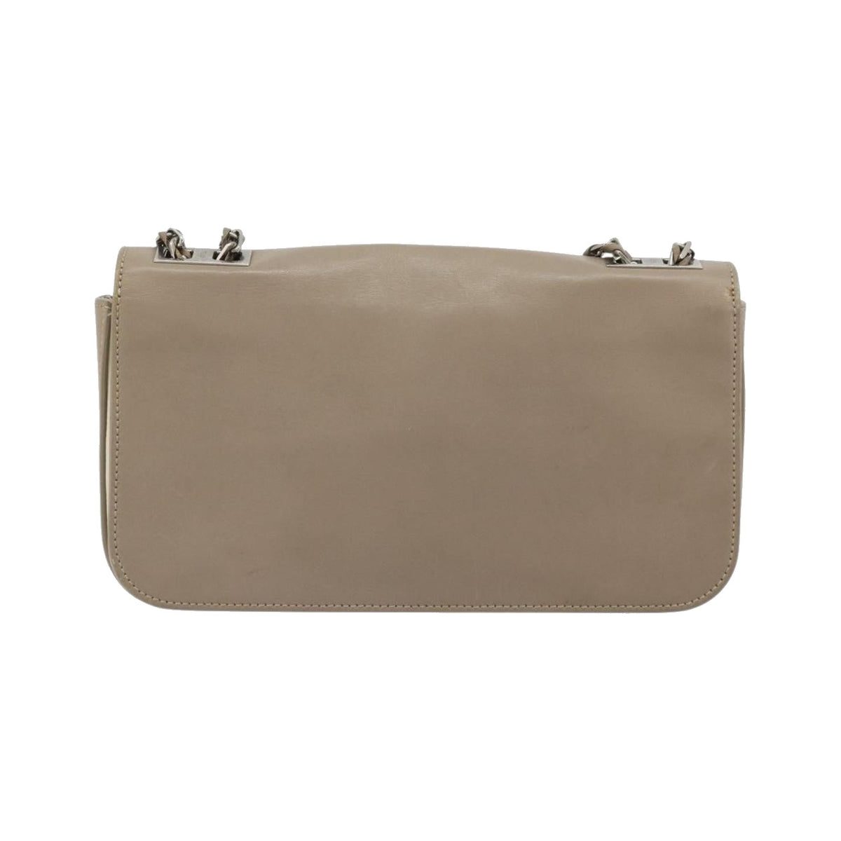 Fendi 3Baguette Convertible Calfskin, Beige, Leather, Crossbody Bag