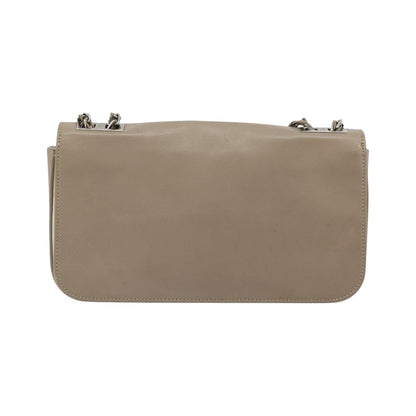 Fendi 3Baguette Convertible Calfskin, Beige, Leather, Crossbody Bag