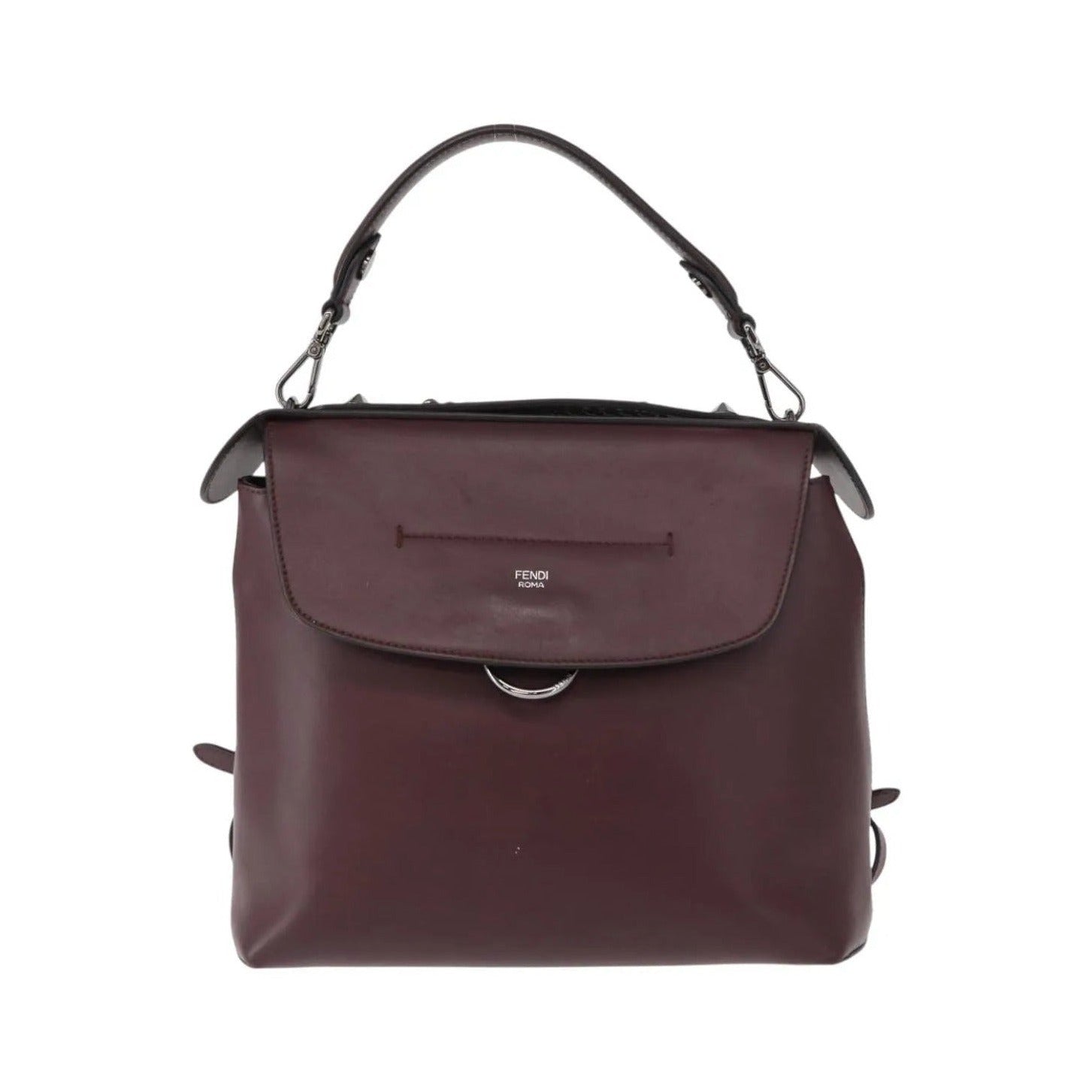 Fendi Back to School Leather, Burgundy, Leather, Backpack