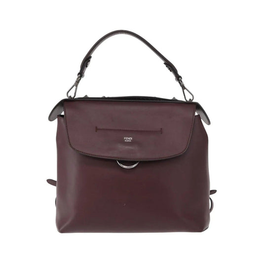 Fendi Back to School Leather, Burgundy, Leather, Backpack
