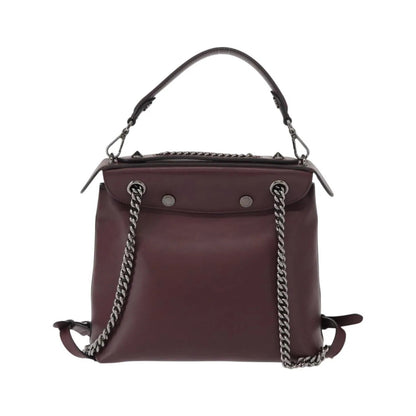 Fendi Back to School Leather, Burgundy, Leather, Backpack