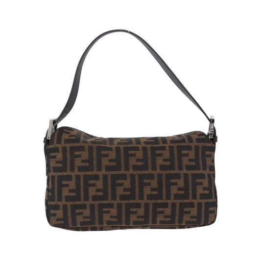 Fendi Baguette Pochette Zucca Canvas, Brown, Canvas, Clutch