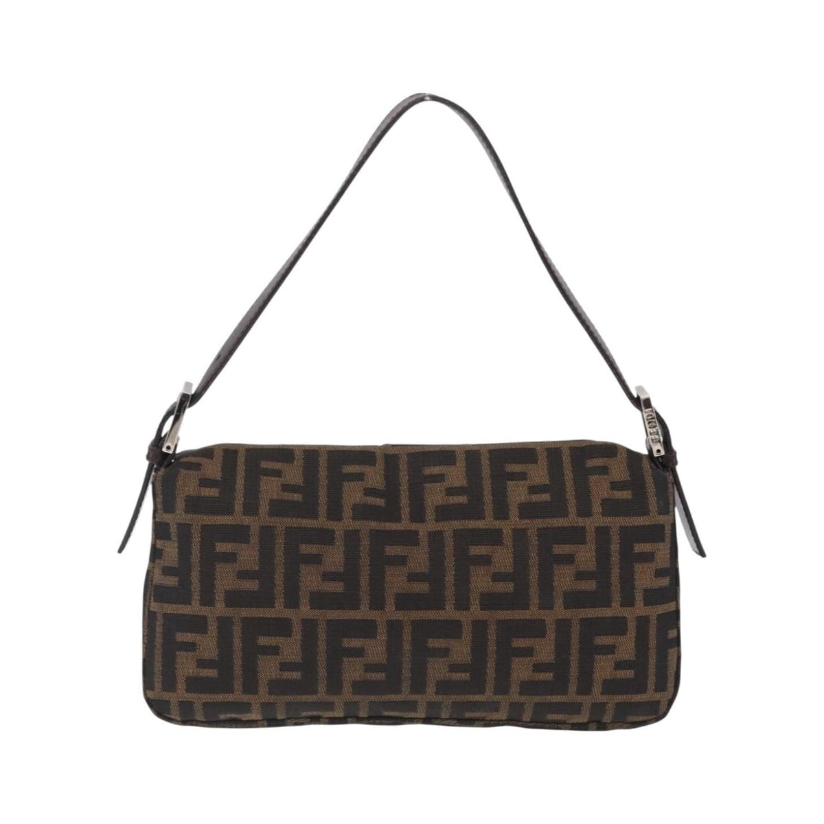 Fendi Baguette Zucca Canvas, Brown, Canvas, Handbag