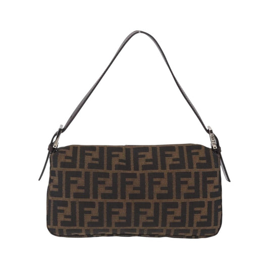 Fendi Baguette Zucca Canvas, Brown, Canvas, Handbag