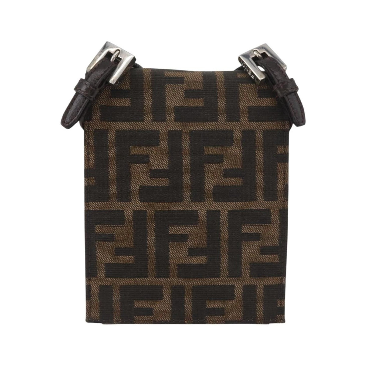 Fendi Baguette Zucca Canvas, Brown, Canvas, Handbag