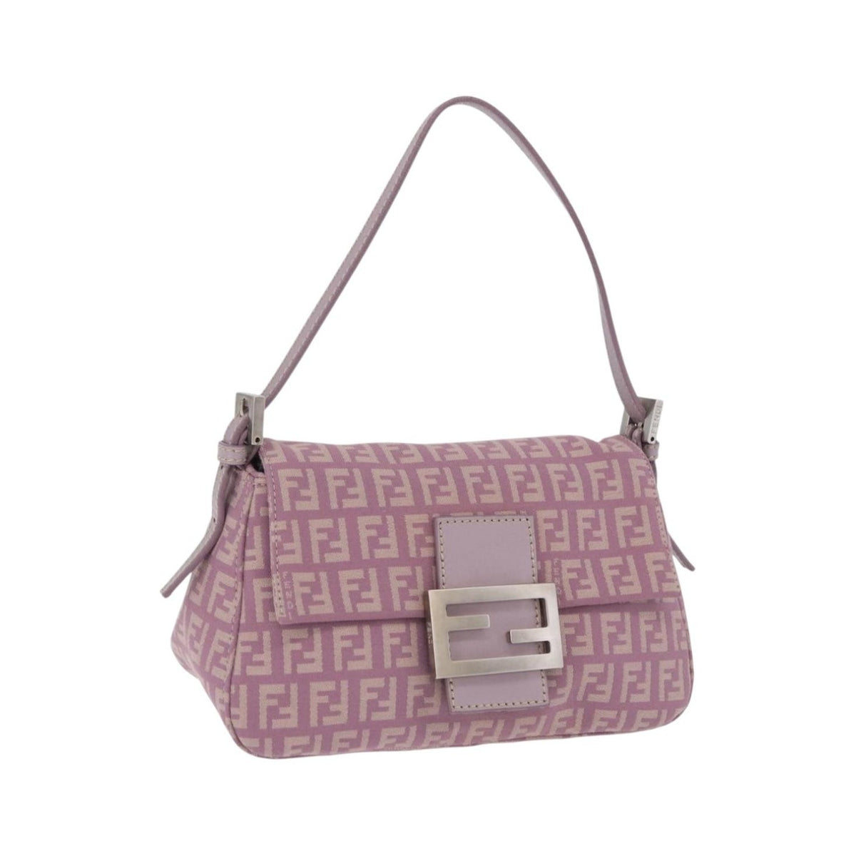 Fendi Baguette Zucchino Canvas, Purple, Canvas, Handbag