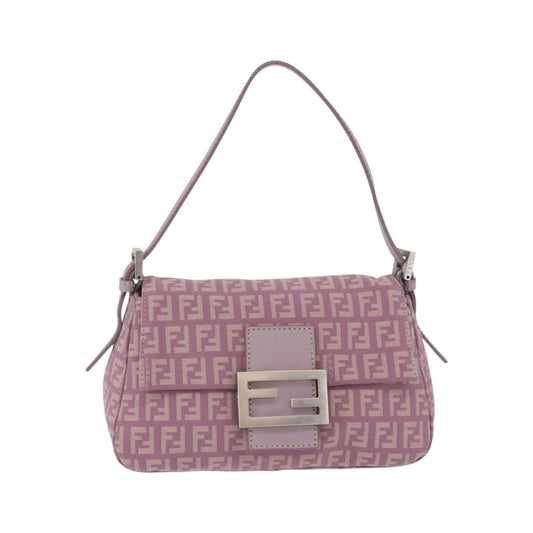 Fendi Baguette Zucchino Canvas, Purple, Canvas, Handbag