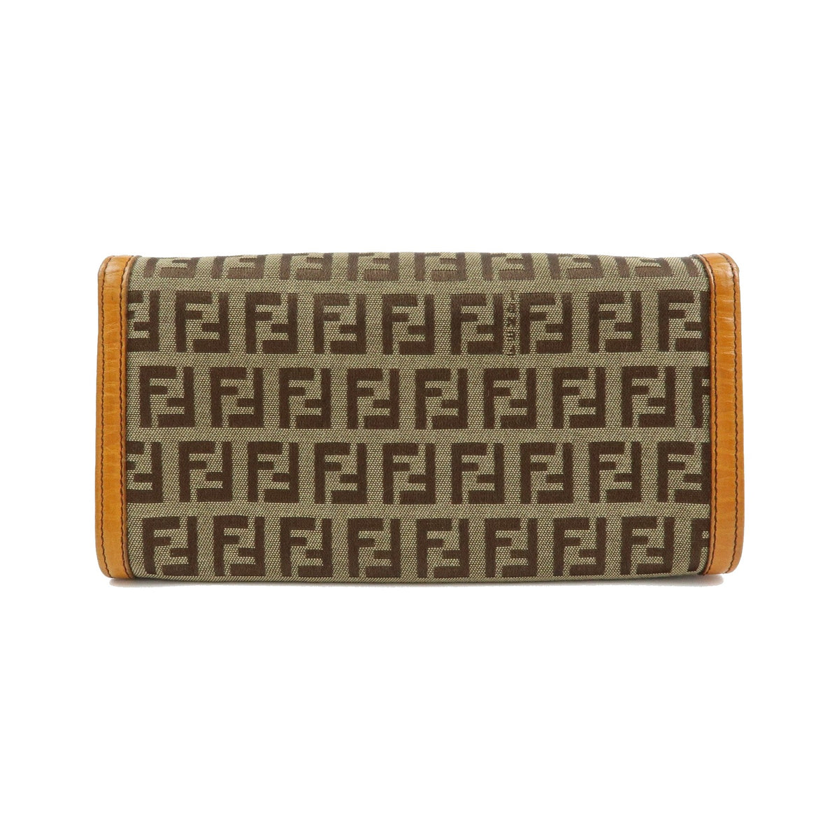 Fendi Bifold Zucca Coated Canvas, Beige, Canvas, Wallet