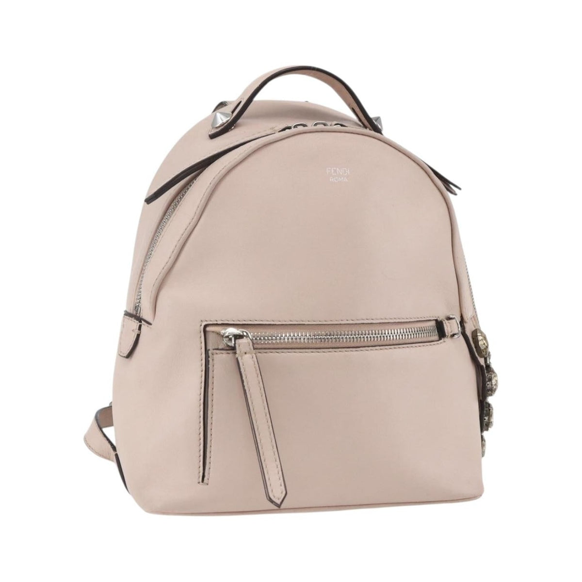 Fendi By The Way Leather, Beige, Leather, Backpack