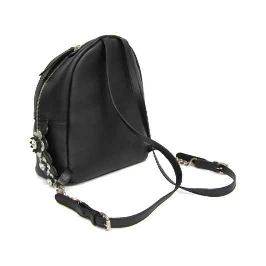 Fendi By The Way Leather with Crystals, Black, Leather, Backpack