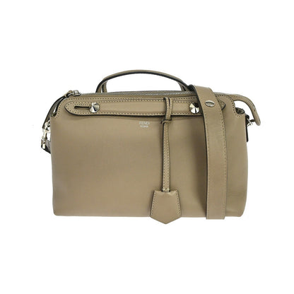 Fendi By The Way Satchel Leather, Beige, Leather, Handbag