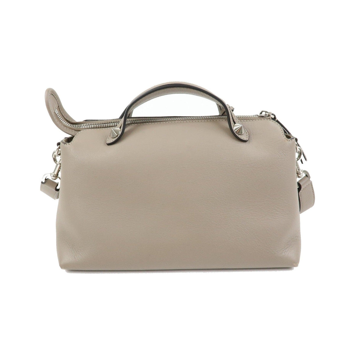 Fendi By The Way Satchel Leather, Beige, Leather, Handbag