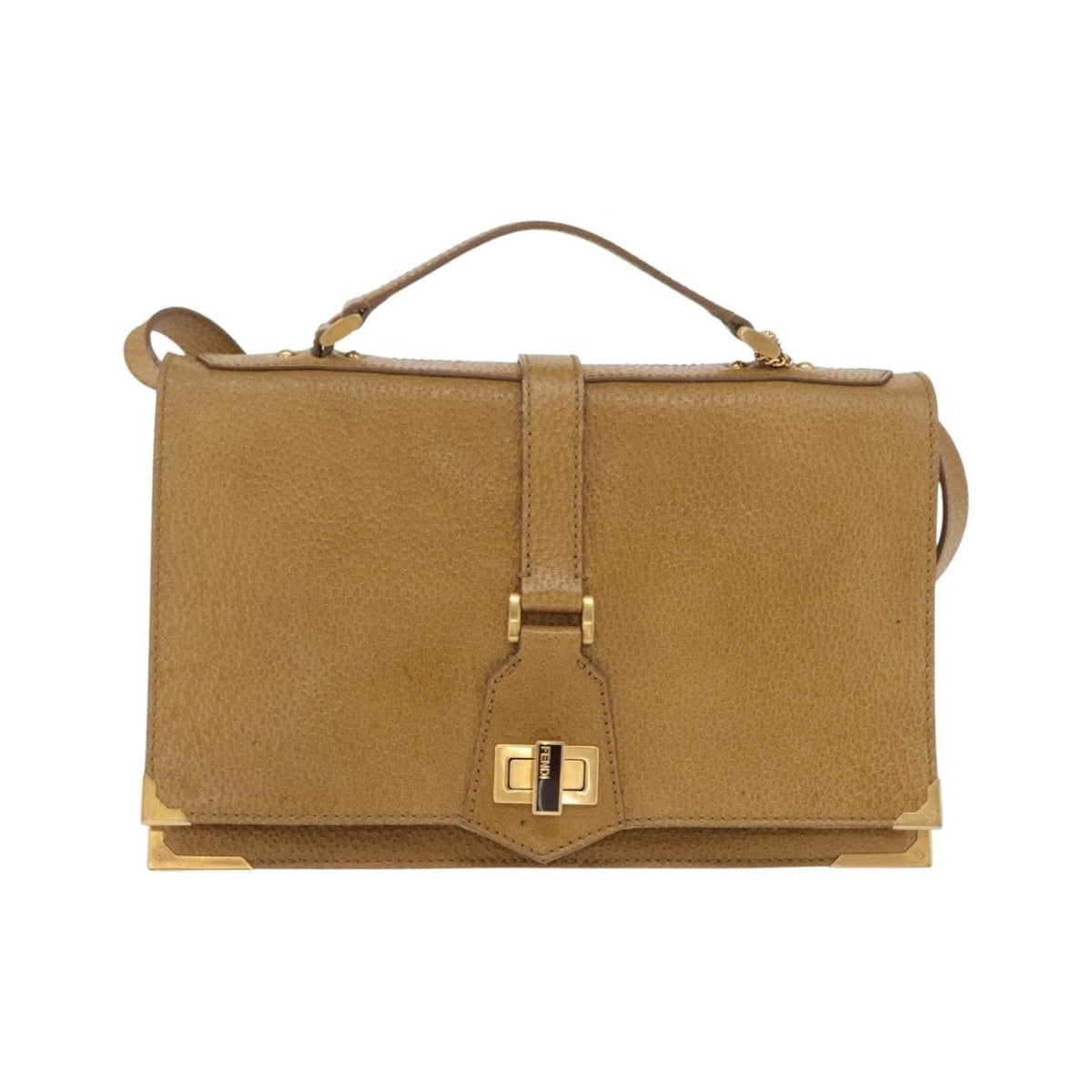 Fendi Classico No. 1 Zucca Canvas, Brown, Leather, Handbag