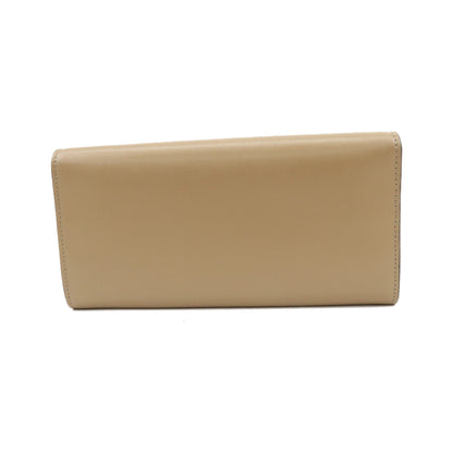 Fendi Continental Wallet on Chain Studded Leather, Beige, Leather, Crossbody Bag