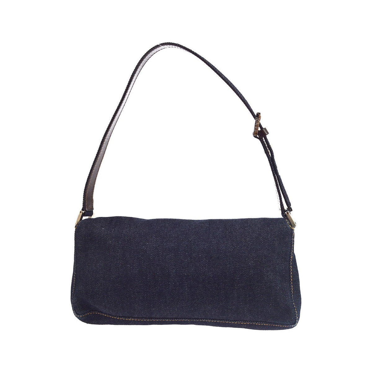 Fendi Convertible Baguette Denim, Blue, Denim, Handbag